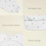 Susurration Baby Bibs with Sleeves for Eating, 2 Pack Reusable Waterproof Bibs Toddler Bibs with Sleeves, 6-36 Months Baby Feeding Essentials - Grey Moon