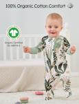 Yoofoss Baby Pajamas 100% Organic Cotton Baby Sleepers for 0-3 Months Boys Girls Clothes, 3-Pack Soft infant Toddler Footed PJs with Mitten Cuffs, Zipper Footies Pajamas