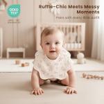 Konssy Muslin Baby Bibs 8 Pack, 100% Cotton Absorbent Bandana Drool Bibs for Teething and Drooling for Unisex Boys and Girls