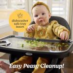 Graco Ready2Dine 4-in-1 Highchair, Portable High Chair with 4 Growing Stages, Foldable Baby High Chair, Toddler Feeding Seat, Youth Stool, and Big Kid Seat, Linden