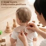 Konssy Muslin Baby Bibs 8 Pack, 100% Cotton Absorbent Bandana Drool Bibs for Teething and Drooling for Unisex Boys and Girls