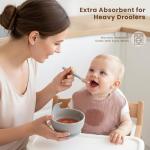 Konssy Muslin Baby Bibs 8 Pack, 100% Cotton Absorbent Bandana Drool Bibs for Teething and Drooling for Unisex Boys and Girls