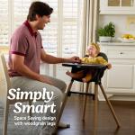 Graco Ready2Dine 4-in-1 Highchair, Portable High Chair with 4 Growing Stages, Foldable Baby High Chair, Toddler Feeding Seat, Youth Stool, and Big Kid Seat, Linden