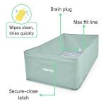 Ingenuity Tuckaway Toddler Folding Tub, Converts Shower to Tub, Folds to Store, Easy to Clean, No Assembly Required, Portable Baby Bathtub for Travel, 12M-5Y