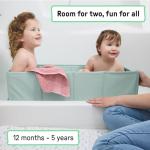 Ingenuity Tuckaway Toddler Folding Tub, Converts Shower to Tub, Folds to Store, Easy to Clean, No Assembly Required, Portable Baby Bathtub for Travel, 12M-5Y