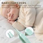 Baby Nail Kit, Baby's Manicure Kit and Pedicure kit with Cute Owl Shape Case Nail Clipper, Scissor, Nail File & Tweezer for Newborn, Infant & Toddler, Mothers Day Gifts(Green)