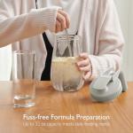 Momcozy Breast Milk Pitcher, Resistant to Heat and Cold Abrupt Temp Swings, No Leak Glass Breast Milk Fridge Storage Container with Wide Mouth, Fast Baby Formula Maker, Breastfeeding Essentials, Grey