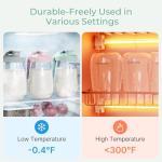 Momcozy Breast Milk Pitcher, Resistant to Heat and Cold Abrupt Temp Swings, No Leak Glass Breast Milk Fridge Storage Container with Wide Mouth, Fast Baby Formula Maker, Breastfeeding Essentials, Grey