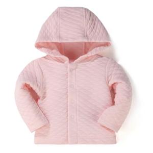 Minicoco 100% Cotton Baby Spring Hoodies Jacket, Comfortable Soft and Warm Baby Spring Jacket,0-24Months Solid-Coloured Coat