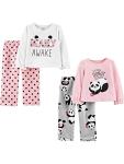Simple Joys by Carter's Baby and Toddler Girls' 4-Piece Pajama Set