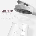 Momcozy Breast Milk Pitcher, Resistant to Heat and Cold Abrupt Temp Swings, No Leak Glass Breast Milk Fridge Storage Container with Wide Mouth, Fast Baby Formula Maker, Breastfeeding Essentials, Grey