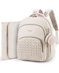LOVEVOOK Diaper Bag Backpack, Baby Bag with Changing Pad for Mom Dad, Large Waterproof Mommy Bag with Stroller Buckles, Travel Essential with Pacifier Case & Insulated Bottle Pockets, Beige-khaki