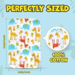 Omilion Baby Washcloth – 30 Pack of Flannel Newborn Washcloths – 100% Cotton - Fun, Colorful Designs – Reusable – Washable – 7x10 Inch Infant Washcloth Set
