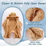 AiWMGL Newborn Baby Bear Outfit Suit 0-3 Months Girls Boys Fleece Jumpsuit Romper Hooded Winter Snowsuit Clothes