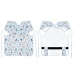 Vicloon Coverall Baby Feeding Bib, Weaning Bib Attaches to Highchair and Table, Long Sleeves Bib with Waterproof, Comfortable,Machine Washable, Baby Bib For 6 Month to 3 Years Old (Blue)