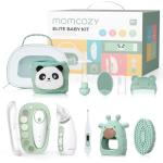Momcozy Elite Baby Kit, Superior Baby Shower & Registry Essential Kit for Grooming & Health & Cleansing Care, Electric Nail File & Nasal Aspirator,Tummy Wrap,Thermometer,Bath Brush,Teether,Storage Bag