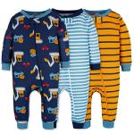 Onesies Brand Baby Boys 3-Pack Snug Fit One-Piece Cotton Pajamas, Truck, 18 Months