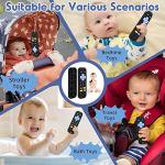 Teething Relief Teethers Toys for Babies 3-6-12 Months Gifts, Food Grade Silicone Sensory Baby Remote Control Teether Bath Toy for Newborn Infant Boy Girl Autism Birthday Christmas Gift, Black