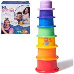 Ms. Rachel Official Rainbow Stacking Cups 7-Pack, Educational Toys & Toddler Toys for Girls & Boys Ages 6 Months to 2+ Years