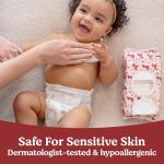 Huggies Nourish Scented Baby Wipes, 6 Push Button Packs (336 Wipes Total)