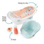 Fisher-Price™ Baby to Toddler Bath 4-in-1 Sling 'N Seat Tub with Removable Infant Support and 2 Toys, Summer Blossoms