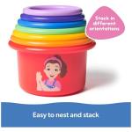 Ms. Rachel Official Rainbow Stacking Cups 7-Pack, Educational Toys & Toddler Toys for Girls & Boys Ages 6 Months to 2+ Years