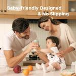 Momcozy Natural Baby Bottle, Wide-Neck, BPA Free Breast Milk Container, Storage Collection Bottle for Fridge & Milk Cooler, Breastfeeding Essential, 10 oz, 4 pcs