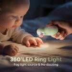 MelodySusie Baby Electric Nail File Kit, PC20F Magnetic Rechargeable & Safe Nail Trimmer with Night Light, Quiet Operation for Newborns, Infants, Toddlers, Gentle Nail Care Clipper, Green