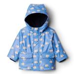 Amazon Essentials Baby Boys' Water-Repellent Rain Jacket with Quilted Lining, Cornflower Blue Elephants, 24 Months
