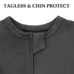 Aablexema Baby Pajamas Bamboo Rayon Zipper, 3pcs Unisex Infant Outfit with Mitten One Piece Footie Sleepwear(Dark Grey & Olive & Blue,0-3m)