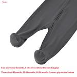 Aablexema Baby Pajamas Bamboo Rayon Zipper, 3pcs Unisex Infant Outfit with Mitten One Piece Footie Sleepwear(Dark Grey & Olive & Blue,0-3m)