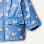 Amazon Essentials Baby Boys' Water-Repellent Rain Jacket with Quilted Lining, Cornflower Blue Elephants, 24 Months