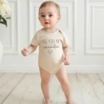 Yccutest Surprise Pregnancy Announcement Baby Onesie Newborn Infant Reveal Ideas Baby Announcement Bodysuit Unisex 0-3 Months (Apricot November,Newborn)
