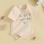 Yccutest Surprise Pregnancy Announcement Baby Onesie Newborn Infant Reveal Ideas Baby Announcement Bodysuit Unisex 0-3 Months (Apricot November,Newborn)