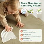 Naty Baby Wet Wipes | Natural, Unscented, 98% Purified Water for Sensitive Skin | Plant-Based & Fragrance-Free | Plastic-Free & Compostable | Gentle Diaper Wipes for Newborns | 168 Count (3 Packs)