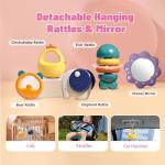 3 in 1 Baby Activity Gym Center, Tummy Time Play Mat Gym, Baby Push Walker, Kick and Play Piano with Music and Light, Sensory Toys for Newborn Babies Infants Toddlers Boys Girls