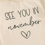 Yccutest Surprise Pregnancy Announcement Baby Onesie Newborn Infant Reveal Ideas Baby Announcement Bodysuit Unisex 0-3 Months (Apricot November,Newborn)