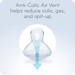 NUK Smooth Flow Anti Colic Baby Bottle, 10 oz, 3 Pack, Elephant