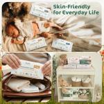 Naty Baby Wet Wipes | Natural, Unscented, 98% Purified Water for Sensitive Skin | Plant-Based & Fragrance-Free | Plastic-Free & Compostable | Gentle Diaper Wipes for Newborns | 168 Count (3 Packs)