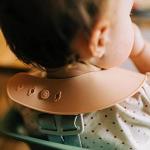 Moonkie Silicone Baby Bibs Set of 2, BPA Free Waterproof Baby Bibs for Eating, Soft Adjustable Silicone Bibs for Babies 6-12 Months, Toddler Bibs with Large Pocket Food Catcher (Ether/Sage)