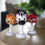 Baby Einstein Rattle & Jingle Trio High Chair Suction Toys Take-Along Musical Rattle Set Age 6 Months +, Multicolor, 3 Count
