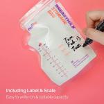 Nuliie 120 Pcs Breastmilk Storage Bags Freezer, 8 OZ Breast Milk Storing Bags, BPA-Free, Milk Storage Bags with Pour Spout for Breastfeeding, Self-Standing Bag, Space Saving Flat Profile