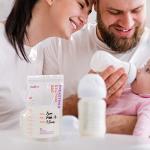 Nuliie 120 Pcs Breastmilk Storage Bags Freezer, 8 OZ Breast Milk Storing Bags, BPA-Free, Milk Storage Bags with Pour Spout for Breastfeeding, Self-Standing Bag, Space Saving Flat Profile