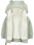 Simple Joys by Carter's unisex-baby Hooded Sweater Jacket with Sherpa Lining, Green, 0-3 Months