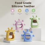 Momcozy Baby Teether Toys | Baby Teething Toys | Baby Teething Relief | Food Grade Silicone Teether Baby Toys | Baby Teether 0-6 Months | Teething Toy 6-12 Months | Baby Essential | Yellow