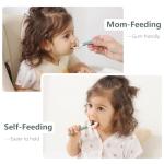 4-Pack Silicone Baby Spoons, Seposeve Soft Gum-Friendly First Feeding Spoons for Babies, Baby Feeding Utensils Essentials, Easy-Grip Handle, BPA Free, Dishwasher Safe, 2 Green 2 Blue