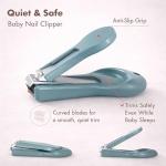 YIVEKO Baby Nail Kit, 4-in-1 Baby Nail Care Set with Cute Case, Baby Nail Clipper, Scissor, Nail File & Tweezer, Baby Manicure Kit and Pedicure kit for Newborn, Infant, Toddler, Kids-Owl Blue