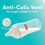 NUK Perfect Match 2-in-1 Natural and Anti-Colic Bottle with Slow Flow, Wide, Adaptable Nipple, 5oz., 2 Pack