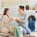 Breling 12 Pcs Muslin Hooded Baby Bath Towel, Hand Towels and Washcloth Set, 36"x 36" Cotton Newborn Bath Towel Cotton Absorbent Blanket Unisex Newborn Gift Essentials for Girl Boy (Blue Series)