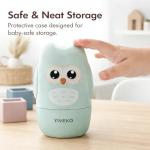 YIVEKO Baby Nail Kit, 4-in-1 Baby Nail Care Set with Cute Case, Baby Nail Clipper, Scissor, Nail File & Tweezer, Baby Manicure Kit and Pedicure kit for Newborn, Infant, Toddler, Kids-Owl Blue